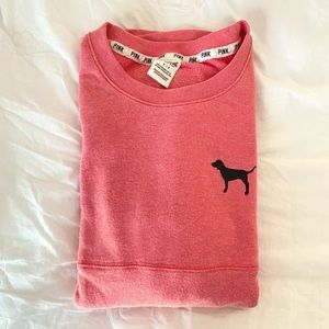 VS PINK Campus Crewneck in Pink